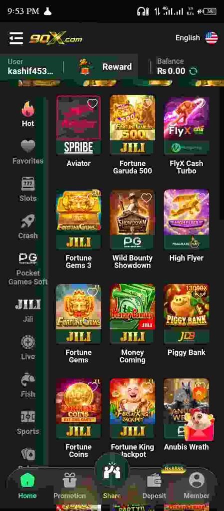 90X Game Crash Games