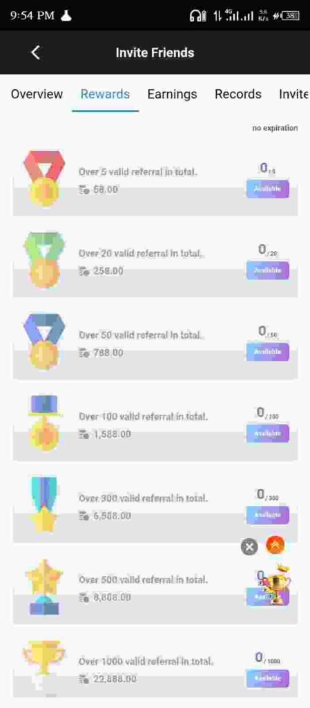 90X Game earn through Referral Program 588 PKR
